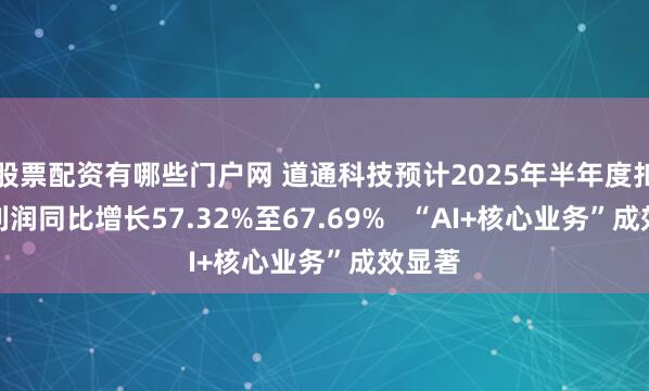 股票配资有哪些门户网 道通科技预计2025年半年度扣非净利润同比增长57.32%至67.69%   “AI+核心业务”成效显著